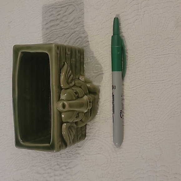 Elephant bamboo planter container green good luck ceramic - Picture 7 of 8